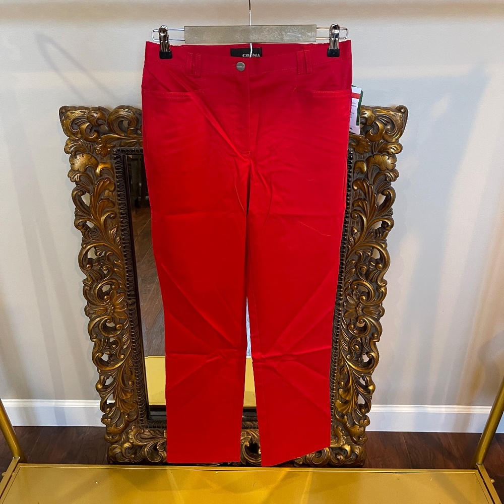 COSMA Red Stylish Pants Ladies Size 6